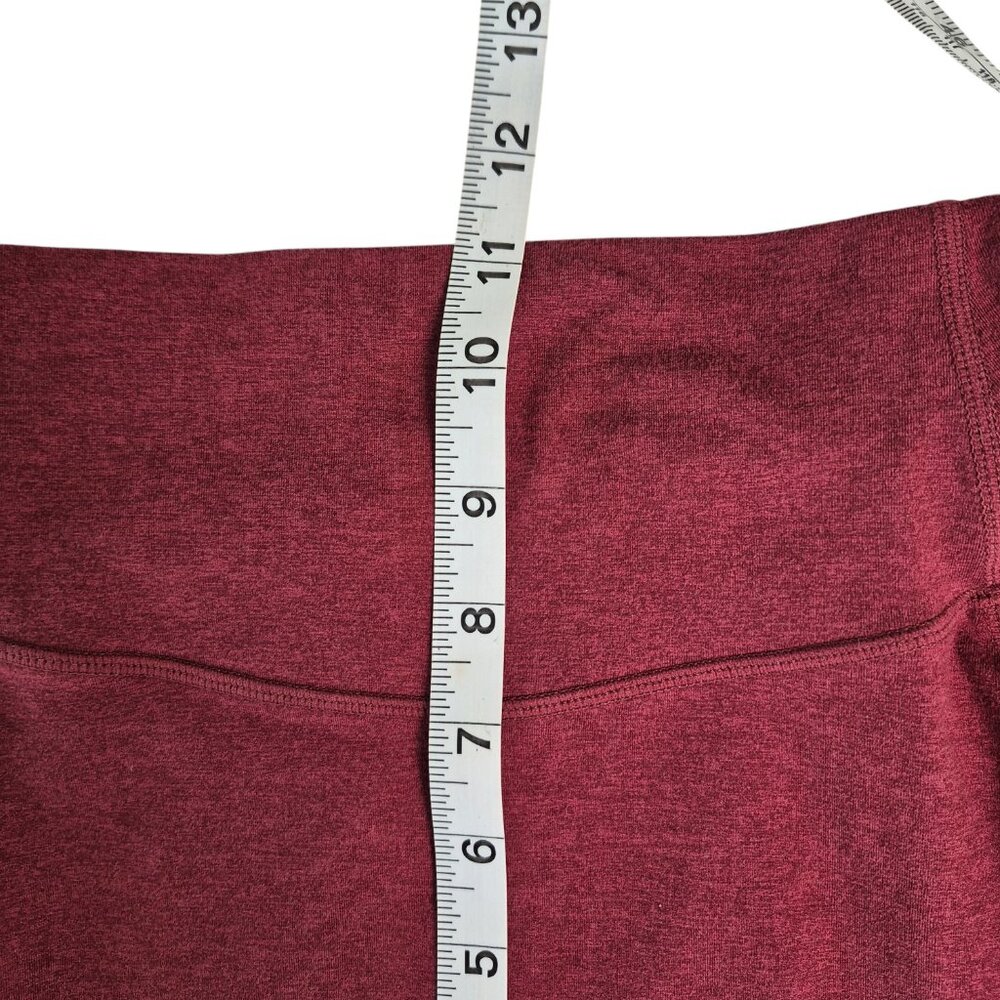Stori Leggings Sz 6 Heavyweight Double Brush Soft Pockets Burgundy Heather Yoga - Picture 7 of 8